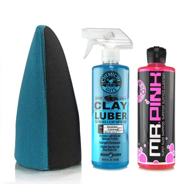 Surface Cleansing Mitt Fine Grade Clay Kit - Chemical Guys CLY_311