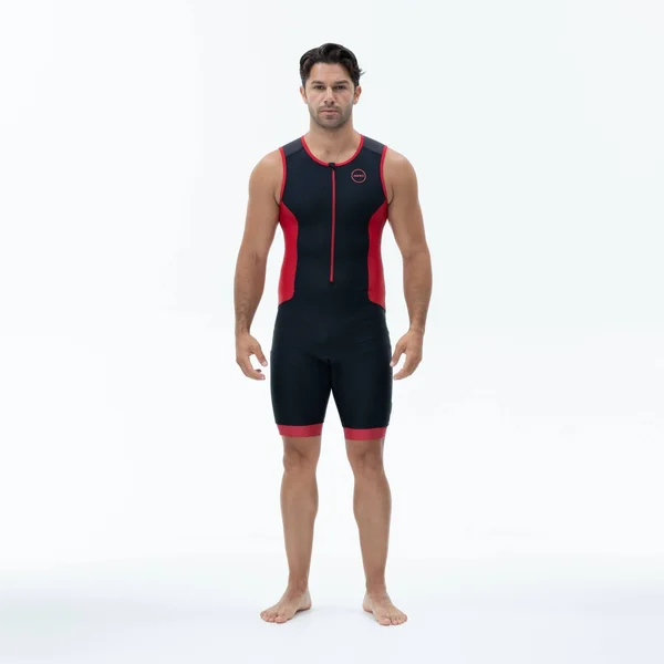 Zone3 Men's AquaFlo Plus Trisuit S, Black/Grey/Neon Green