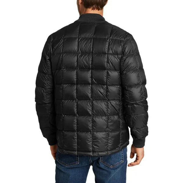 Eddie Bauer Men's Stratuslite Down Snap Jac - Black - XL