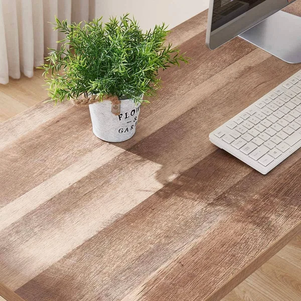 Bon Augure L Shaped Desk with Shelves - Reversible Corner Computer Desk, Rustic W
