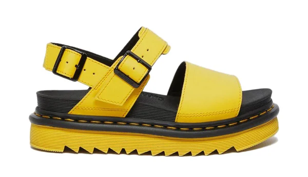 Dr. Martens - Voss Women's Leather Strap Sandals in DMS Yellow, Size 5