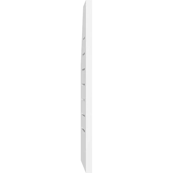 Ekena Millwork GVPOR34X4201SF 34x22W x 42x22H Half Octagon Top Right Surface Mount PVC Gable Vent: Functional, w/ 3-1/2x22W x 1x