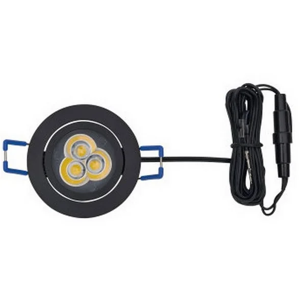 Tresco International 3W Pockit Spot Puck Light - 5000K Cool White - Black L-LED-3DSP-CBL-1