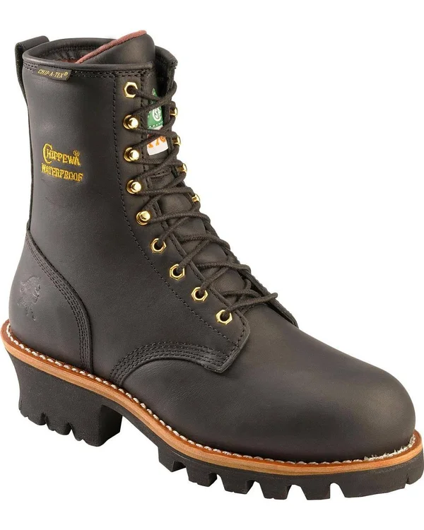 Chippewa Women's Insulated Steel Toe Work Boots - 8 in., Black, L73050