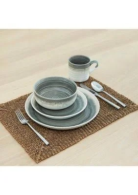 Baum Hearth 16-Piece Dinnerware Set, Service for 4 - Grey