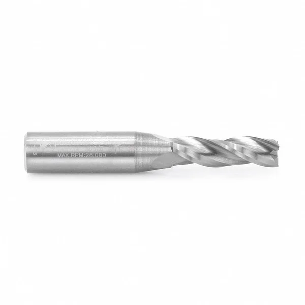 Amana 46114 CNC Spiral Plunge 3/8 D x 1-1/4 CH x 1/2 Shank x 3x22 Up-Cut - 3-Flute