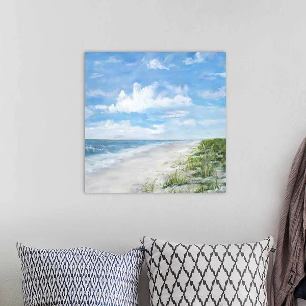 Day at The Beach Square - Canvas Wall Art, 20x20, Great Big Canvas