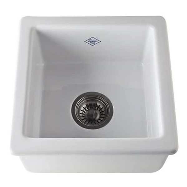 Rohl RC1515WH Shaws Original Undermount Fireclay Single Bowl Sink in White
