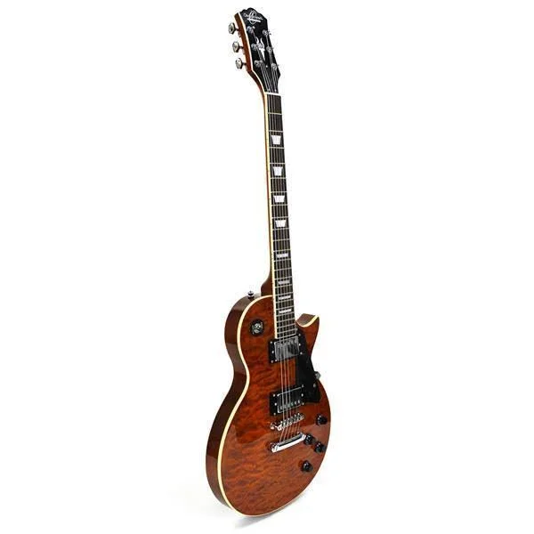 Oscar Schmidt Oe20qte 6-String Solid-Body Electric Guitar - Quilt Tiger Eye