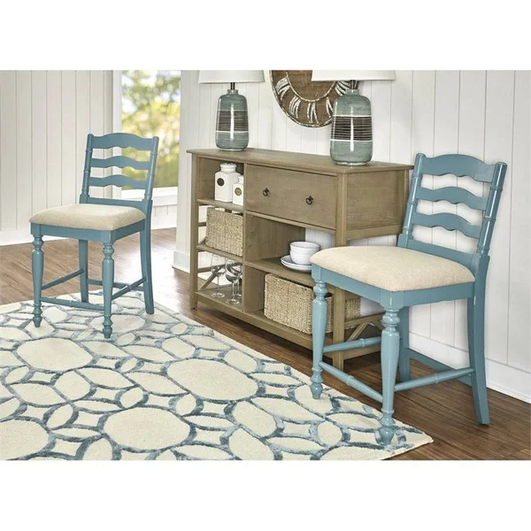 Riverbay Furniture Counter Stool in Antique Blue - RF-1814077