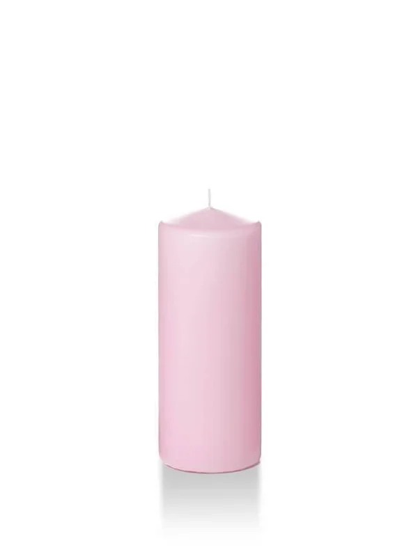 Set of 16, Wholesale Slim Pillar Candles - Blush - 2.25x22x5x22