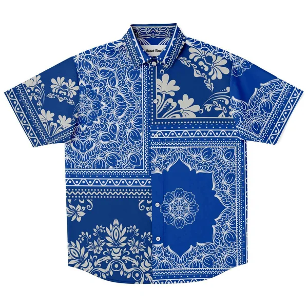 Bandana Shirt - Blue Xs