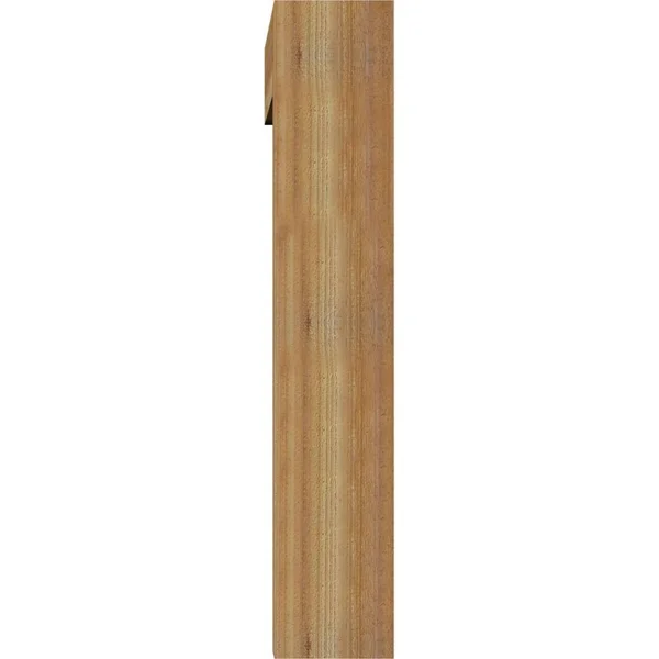 Ekena Millwork 1464803 8x22W x 44x22D x 44x22H Traditional Block Rough Sawn Bracket w/ Offset Brace - Western Red Cedar