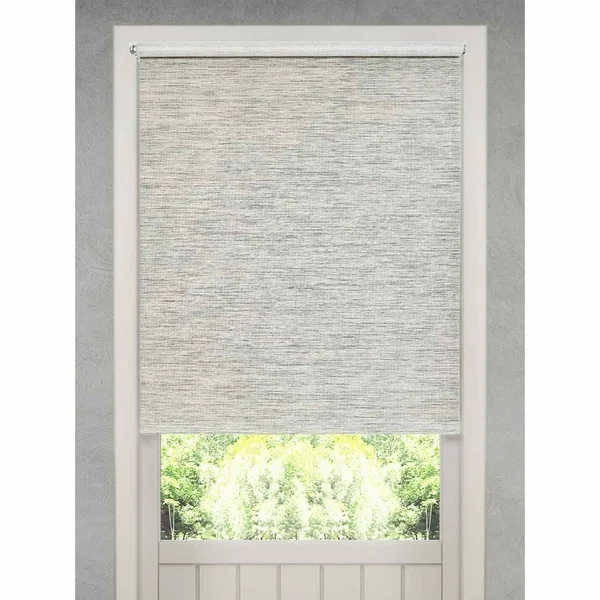 Natural Fiber Heather Grey Cordless Roller Shade