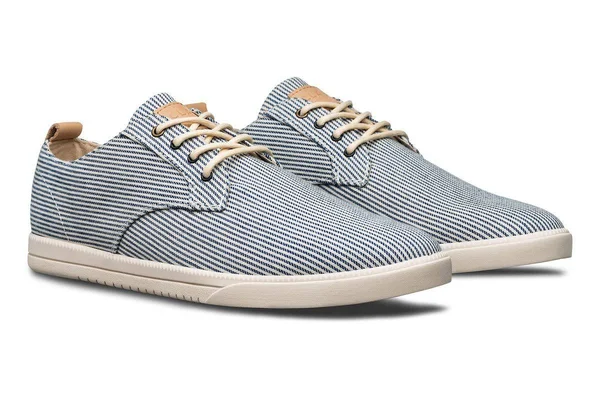 CLAE Ellington Textile 7.5 - Navy White Denim, NWD Derby Sneakers Unisex
