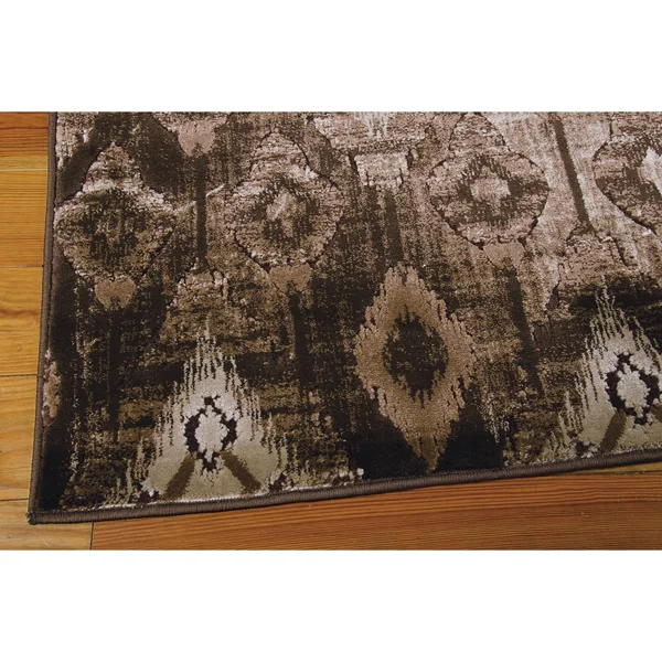 Nourison Karma KRM02 7&10x22 x 10&6x22 Chocolate Area Rug