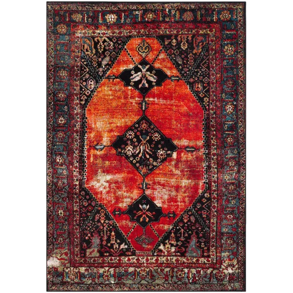 Safavieh Vintage Distressed Boho Hamadan Akife Oriental Rug - 2&3x22 x 18& Runner - Orange/Multi