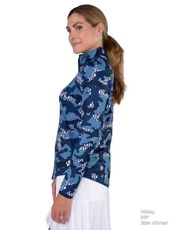 Jofit Women's UV Mock - Ikat Camo Top Size X-Small