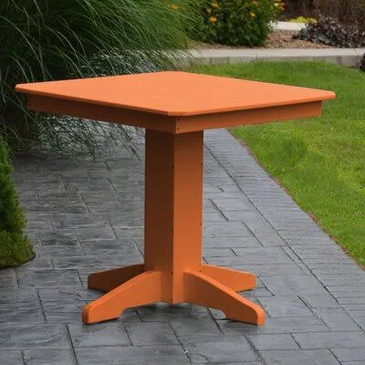 Nettie Plastic/Resin Dining Table Red Barrel Studio Color: Orange, Table Size: 33x22 L x 33x22 W