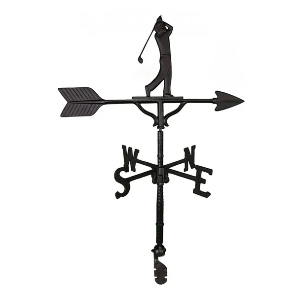 Montague Metal Products WV-288-SB 200 Series 32 in. Black Golfer Weathervane