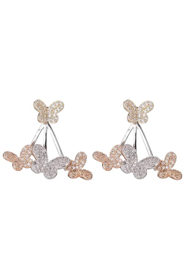Gold Butterfly Earrings - Ariana - Eye Candy La