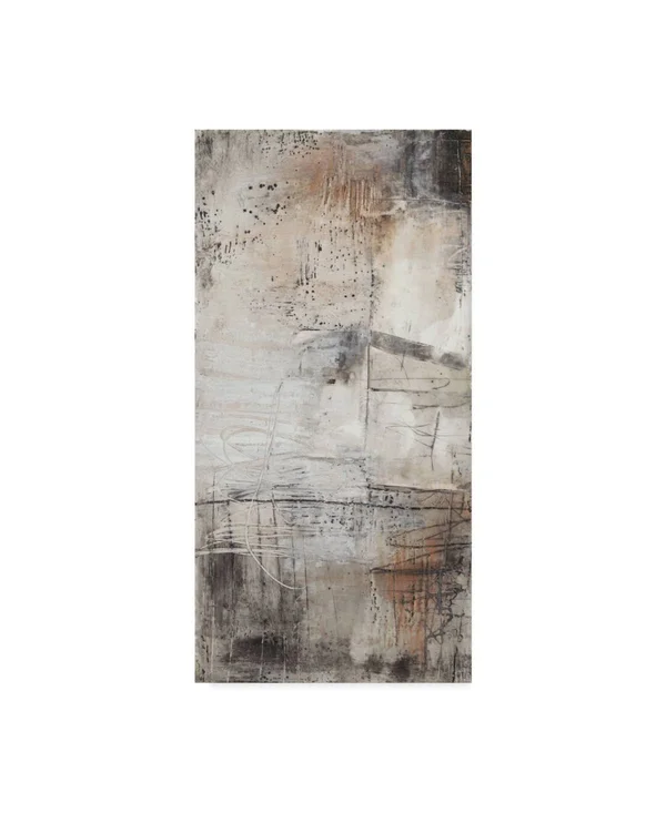 Trademark Fine Art &Black - White and Bronze I& Canvas Art by Jennifer Goldberger, Size: 16 x 32
