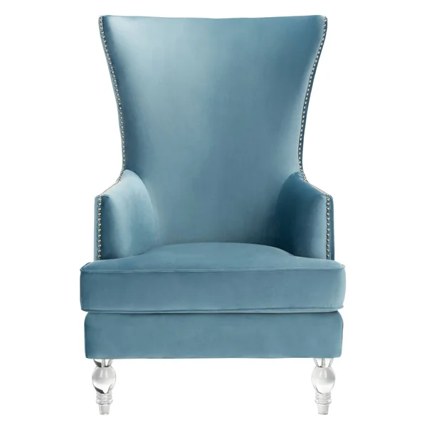 Safavieh Geode Modern Wingback Chair, Light Blue