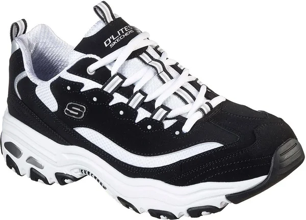 Skechers D&Lites Men's Shoes - 7, Black White