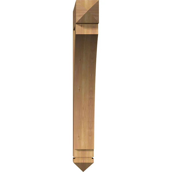 Ekena Millwork 5 1/2x22W x 36x22D x 44x22H Thorton Arts & Crafts Smooth BRACKET - Western Red Cedar