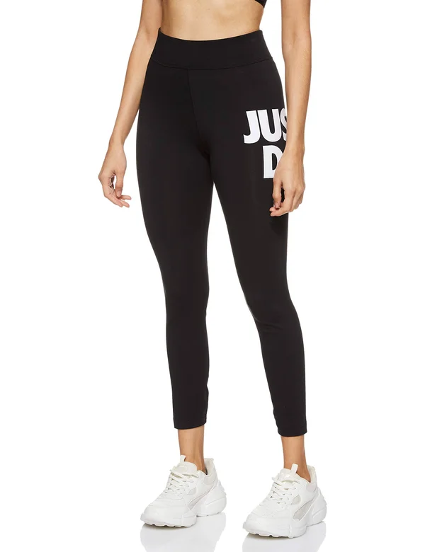 Nike Women's Sportswear Leg-A-See Just Do It Leggings - Black/White