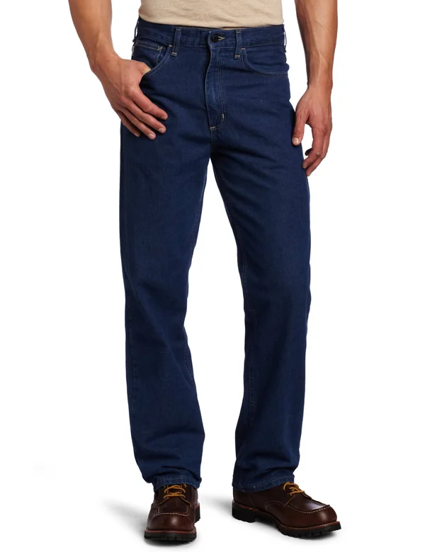 Carhartt Men's Flame Resistant Signature Denim Jean Relaxed Fit