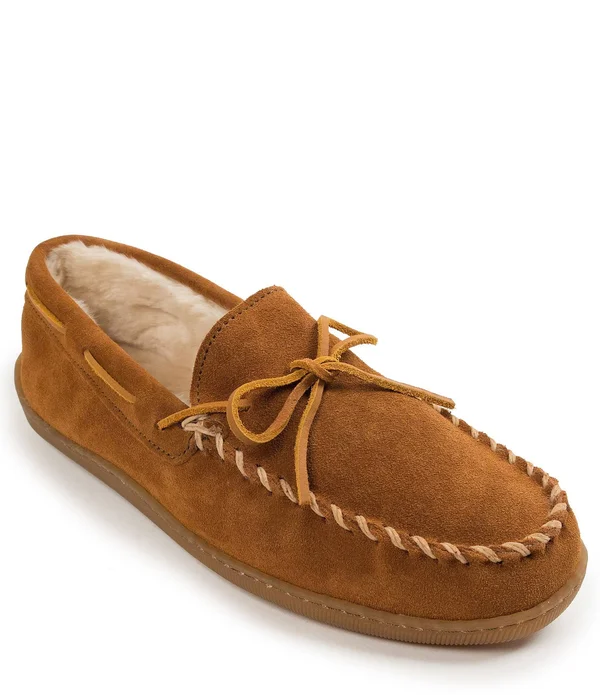 Minnetonka Pile Lined Hardsole 7 Men's Brown