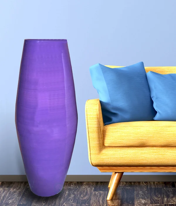 27.5x22 Tall Bamboo Floor Vases, Set of 3 Colors