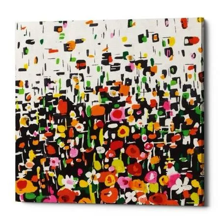 Epic Graffiti Flower Shower Crop by Wild Apple Portfolio - Giclee Canvas Wall Art, 12x22X12x22 18x22 x 18x22