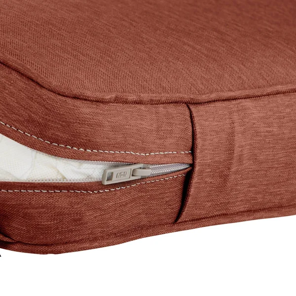80x22 x 26x22 x 3x22 Montlake Water-Resistant Patio Chaise Lounge Cushion Slip Cover Heather Henna Red - Classic Accessories
