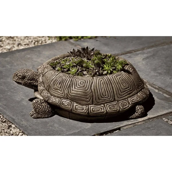 Campania International Turtle Grey Stone Planter
