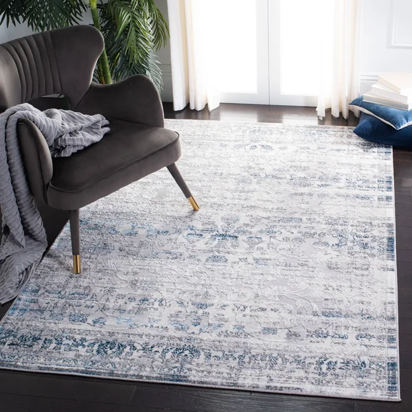Safavieh Amelia Rug Collection ALA217F - Grey - Blue - 9' x 12'