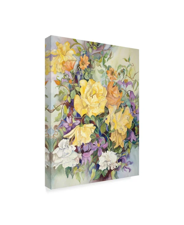 Trademark Fine Art Ali30565-C2432Gg Joanne Porter 'Roses with Purple C