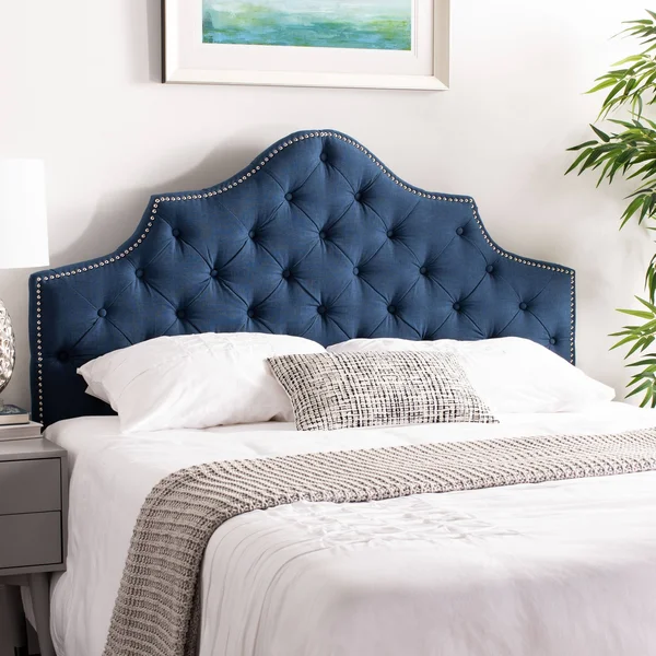 Safavieh Arebelle Upholstered Headboard - Blue, Queen