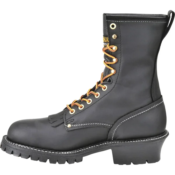 Carolina Men's 9x22 Domestic Logger Boot - 922 7.5 - D, Black