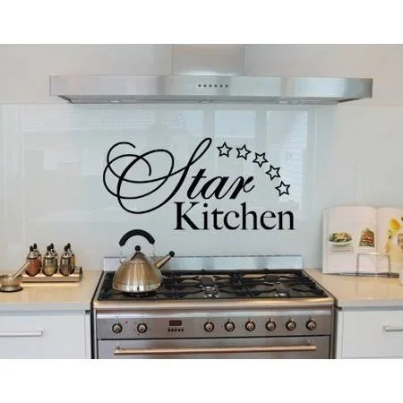 Star Kitchen Wall Decal - Wall Sticker, Vinyl Wall Art, Home Decor, Wall Mural Quotes and Sayings - 1368 - Copper, 79in x 38in