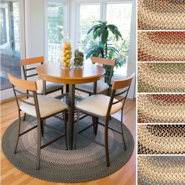 Rhody Rug Ellsworth Indoor - Outdoor Reversible Braided Runner Rug by (2& x 8&), Size: 2& x 8& Runner, Beige