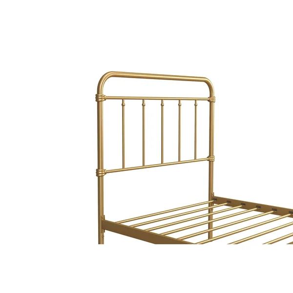 Twin Waldorf Metal Bed Gold - Room & Joy