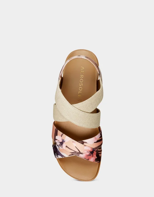 Aerosoles Kings Park Platform Sandal - Pink Floral