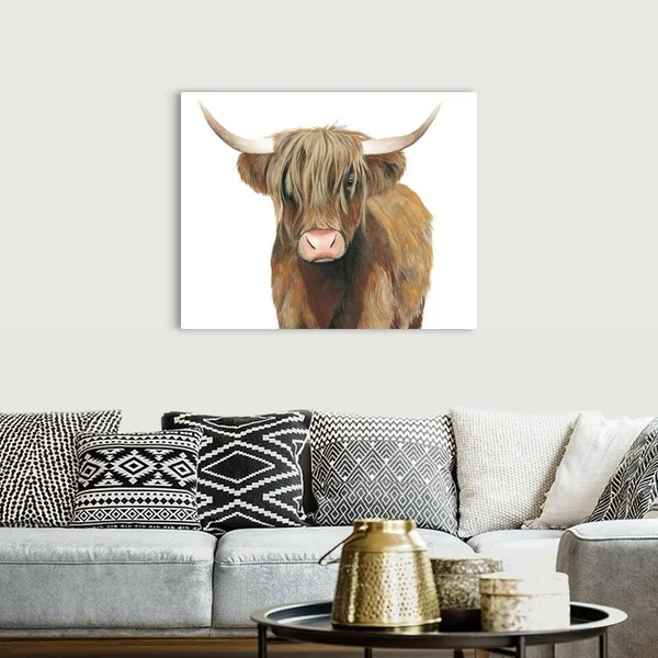 Highland Cattle II - Canvas Wall Art, 45x36, Great Big Canvas