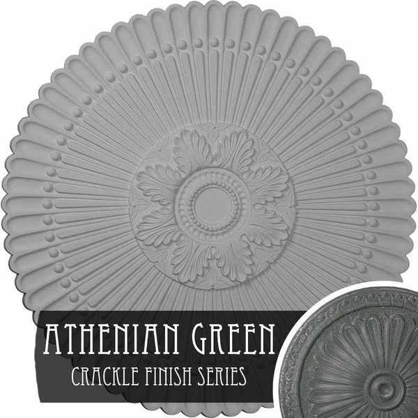 30x22OD x 1 1/4x22P Nexus Ceiling Medallion (Fits Canopies Up to 2 3/4x22), Hand-Painted Athenian Green Crackle