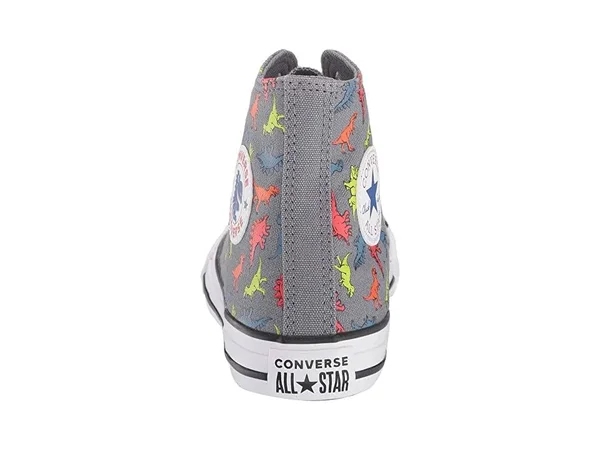Converse Chuck Taylor All Star Dinoverse High Top (Grey Size 4) Little Kids Canvas Shoes