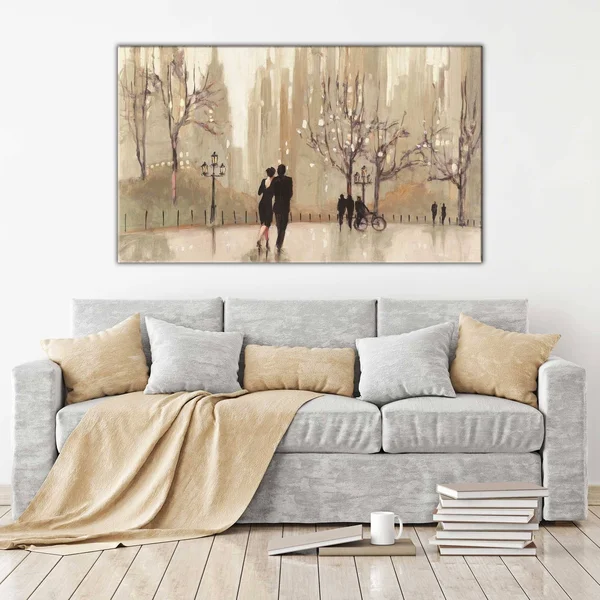 An Evening Out Neutral by Julia Purinton Print on Canvas - 24x22 x 40x22