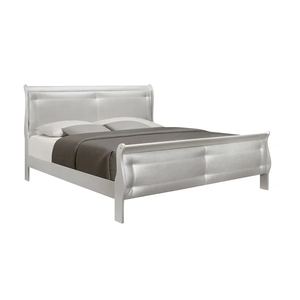 Global Furniture USA Marley Silver Tufted Bed - King