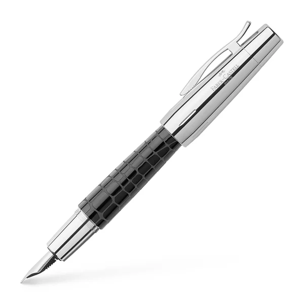 Faber Castell E-Motion Croco Black Fountain Pen